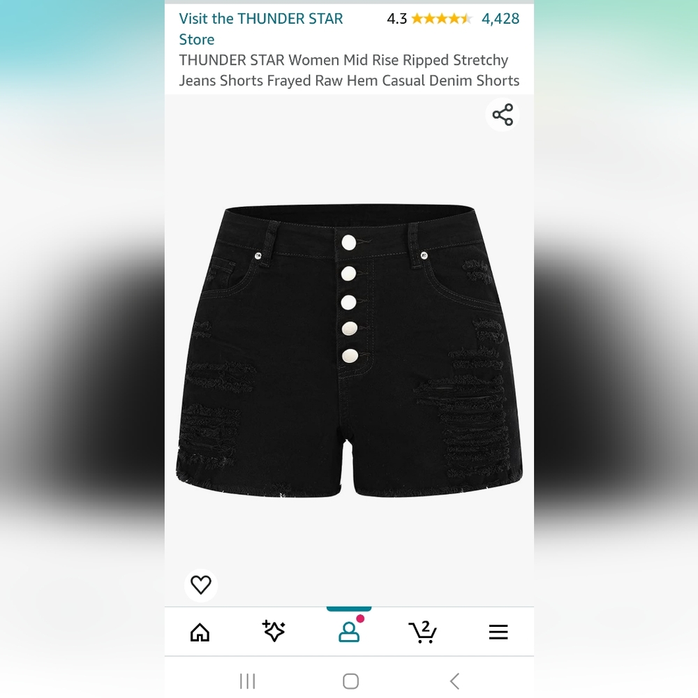 🖤Black distressed Jean shorts 🖤